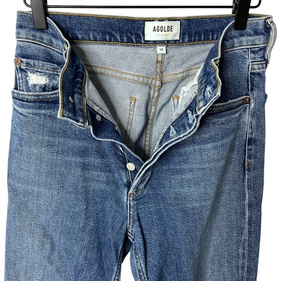 Agolde Nico High Rise Jeans Medium Wash Size 26 Style A093E-1256 - Picture 3 of 7
